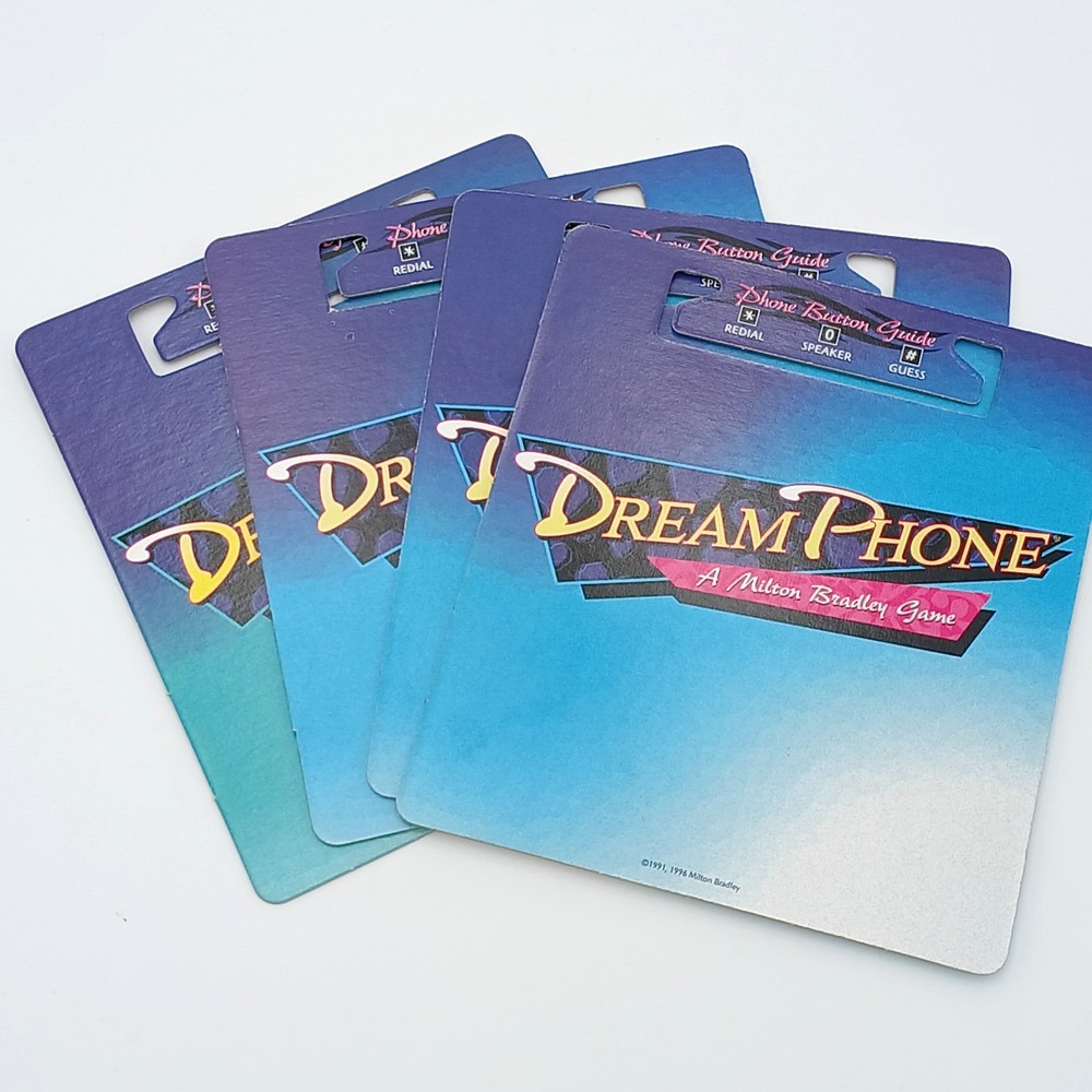 Electronic Dream Phone Board Game Replacement Parts 1996 Clue Sheet Boards (4)